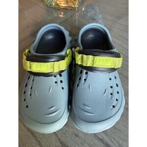 Crocs Echo Clogs Shoes Slides Green Casual Comfort Slip On Unisex Size W/6 M/4